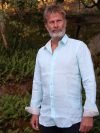 Bernhard Linen Turquoise Shirt