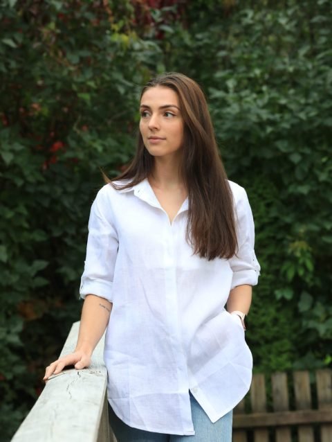 Andrine Linen White Shirt