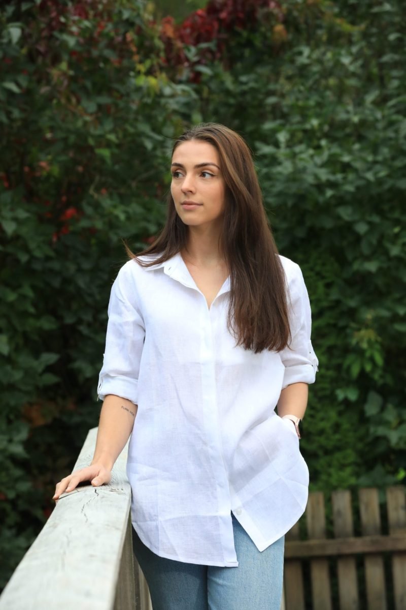 Andrine Linen White Shirt
