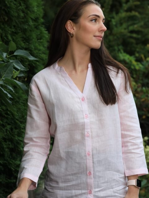 Bobbie Linen Pink Shirts
