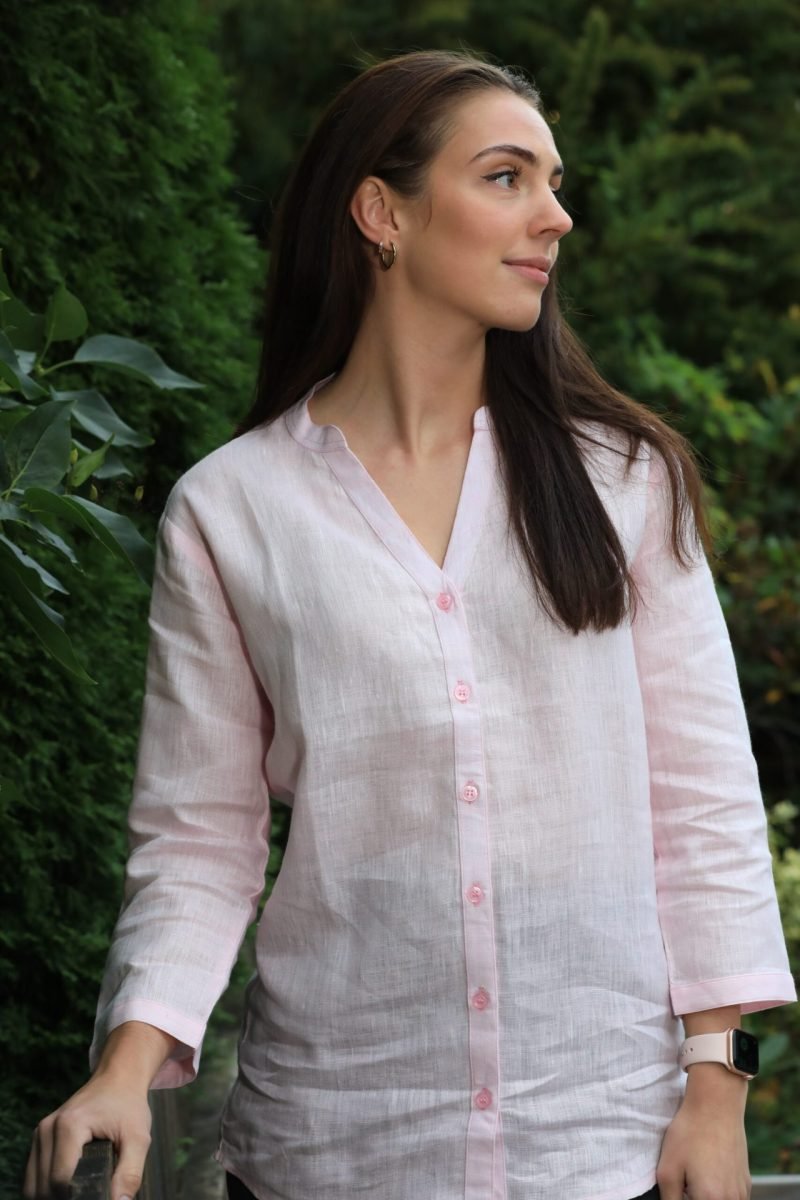 Bobbie Linen Pink Shirts