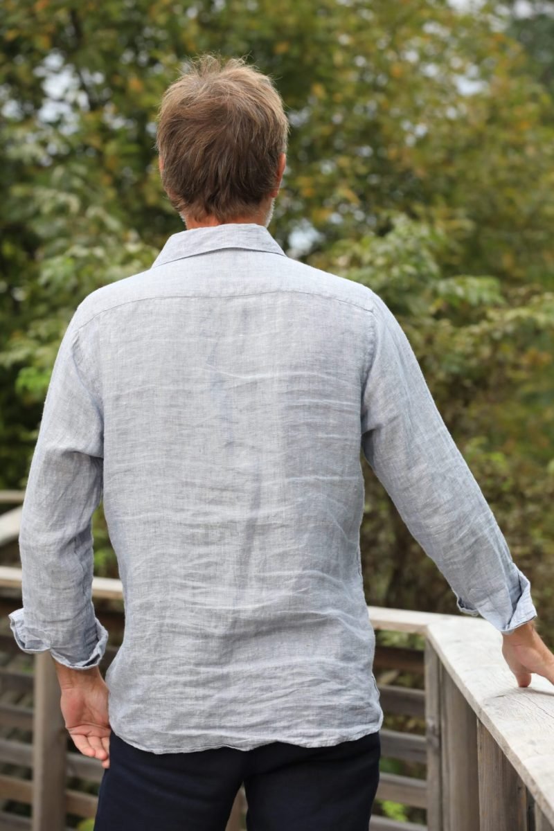 Bob Linen Grey Shirt - Image 3