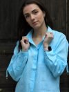 Andrine Linen Skyblue Shirt