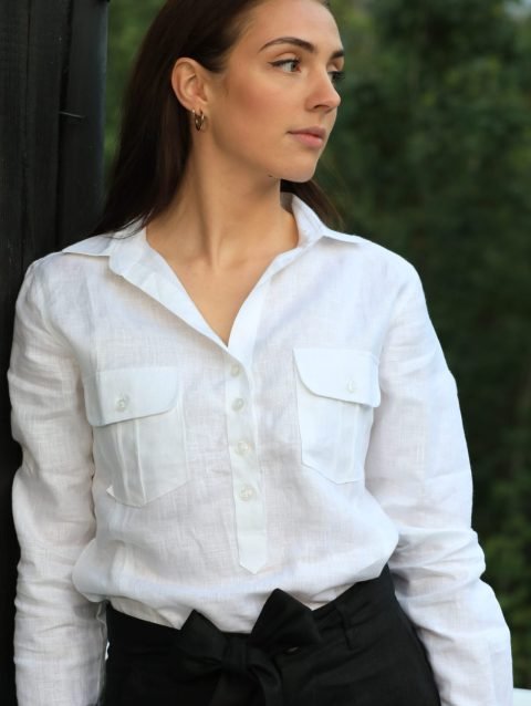 Bessie Linen Top