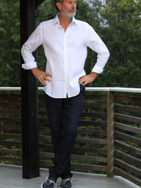 Bernhard Linen White Shirt