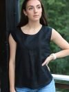 Bibi Linen Black Top