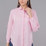 Andrine Linen Pink Shirt