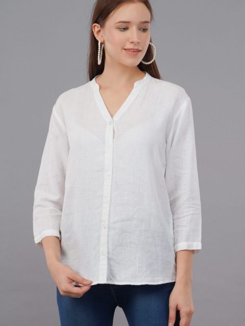 Bobbie Linen White Shirt