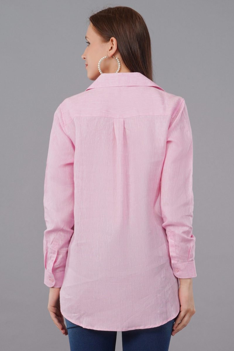 Anne Linen Pink Top - Image 3