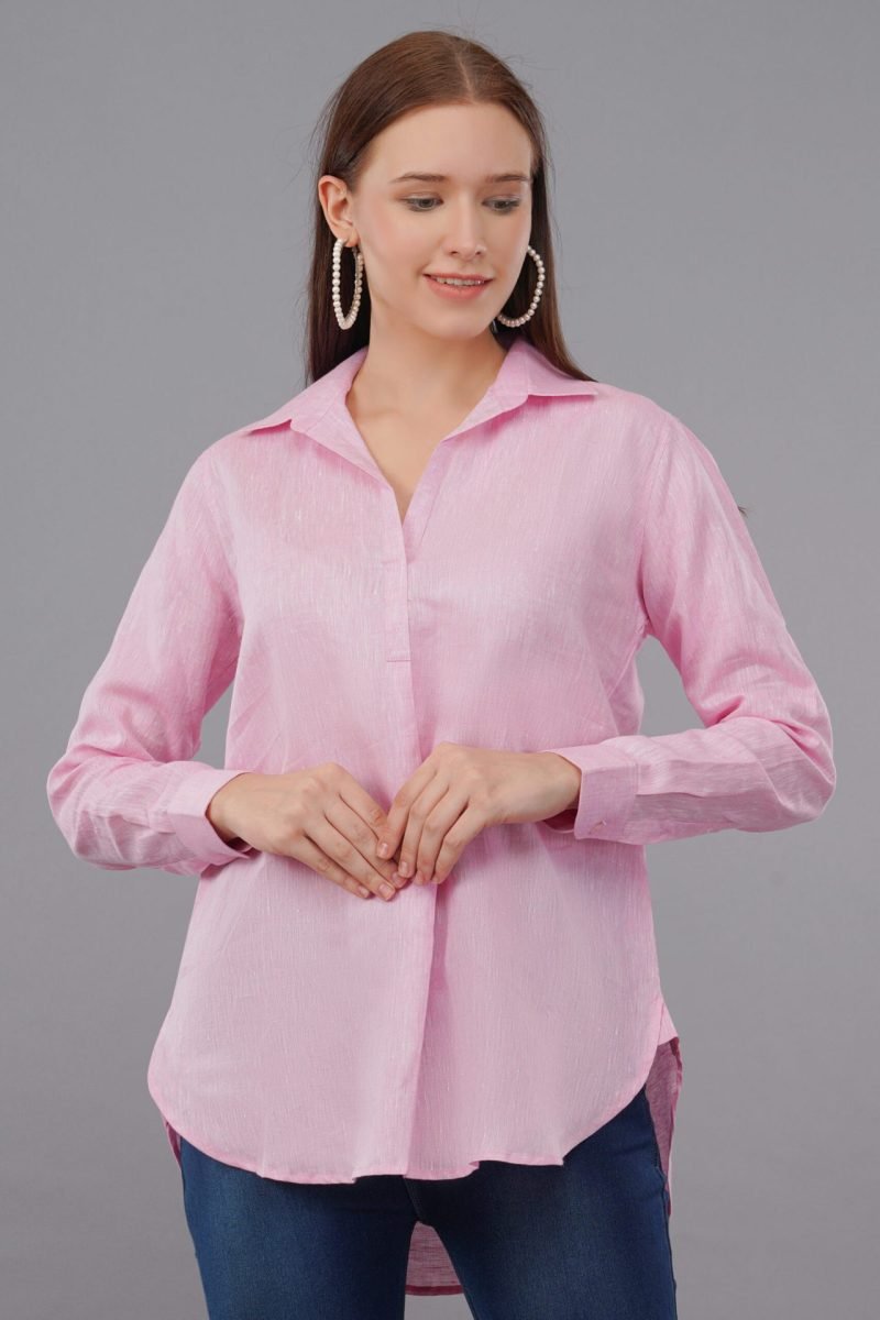 Anne Linen Pink Top