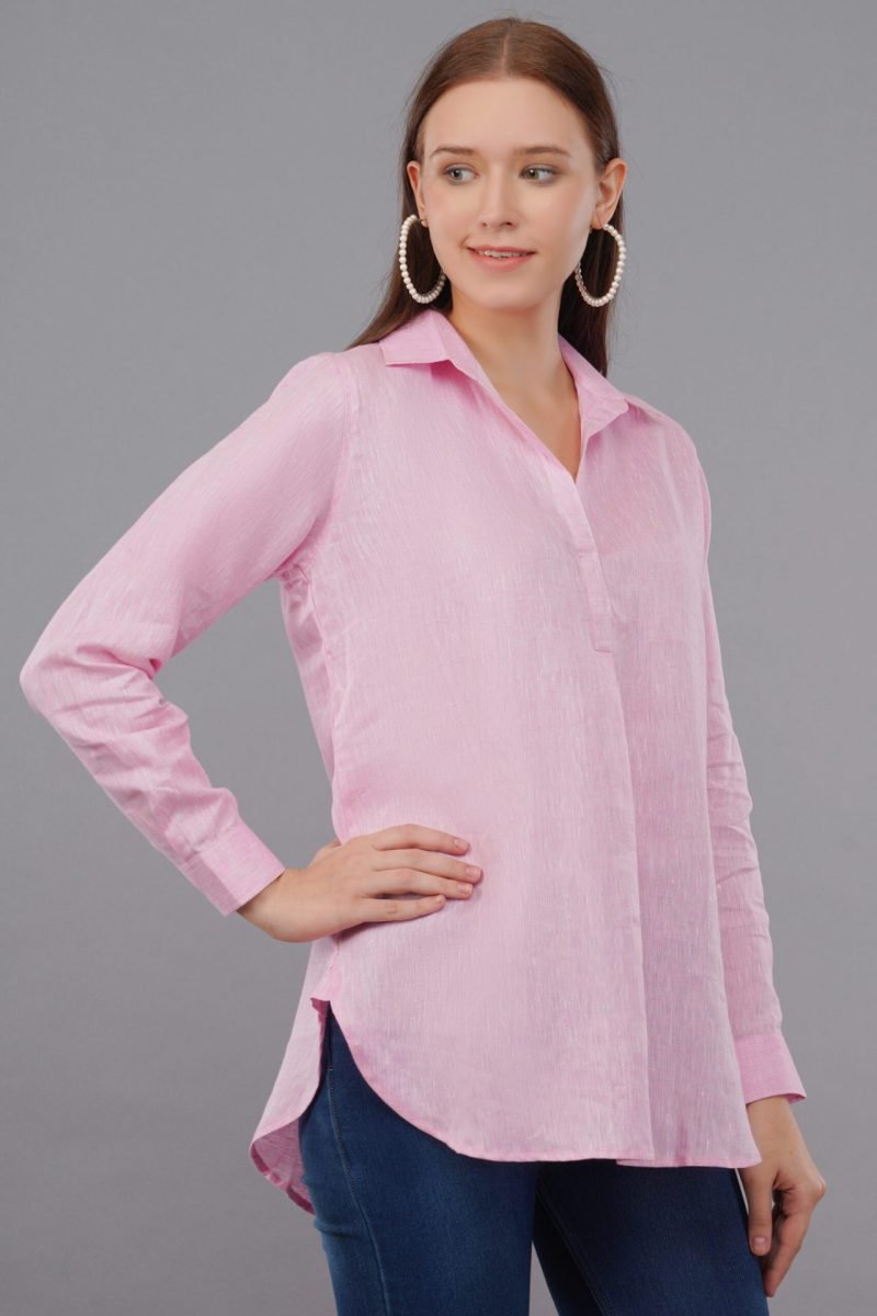 Anne Linen Pink Top - Image 4