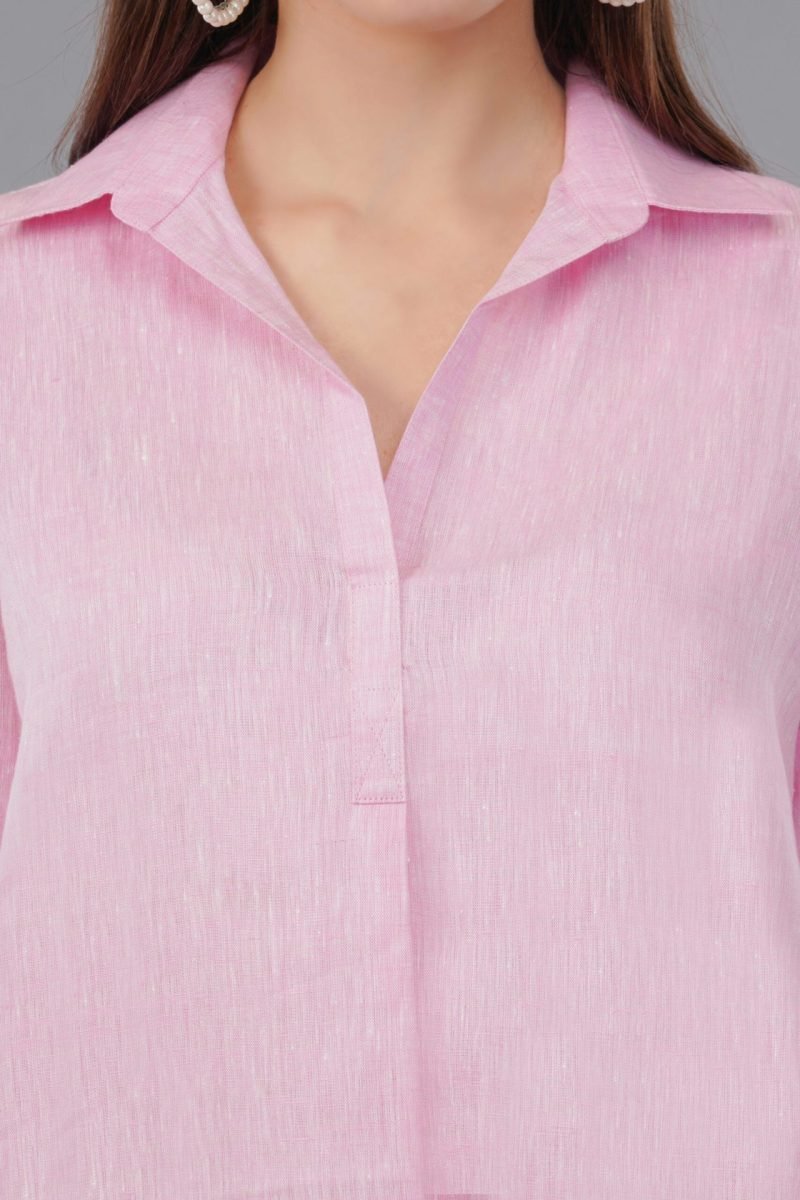 Anne Linen Pink Top - Image 5