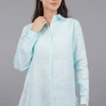 Anne Linen turquoise Top