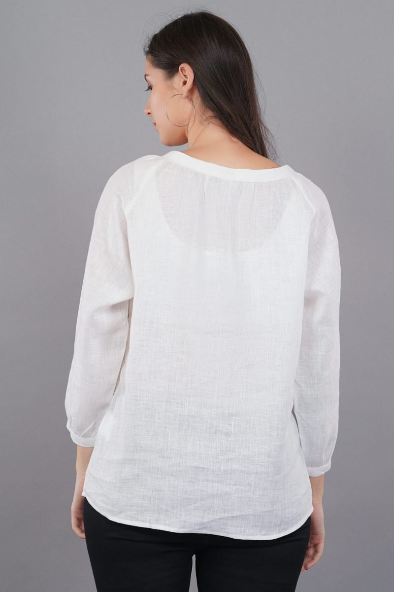 Bettina Linen Top - Image 5