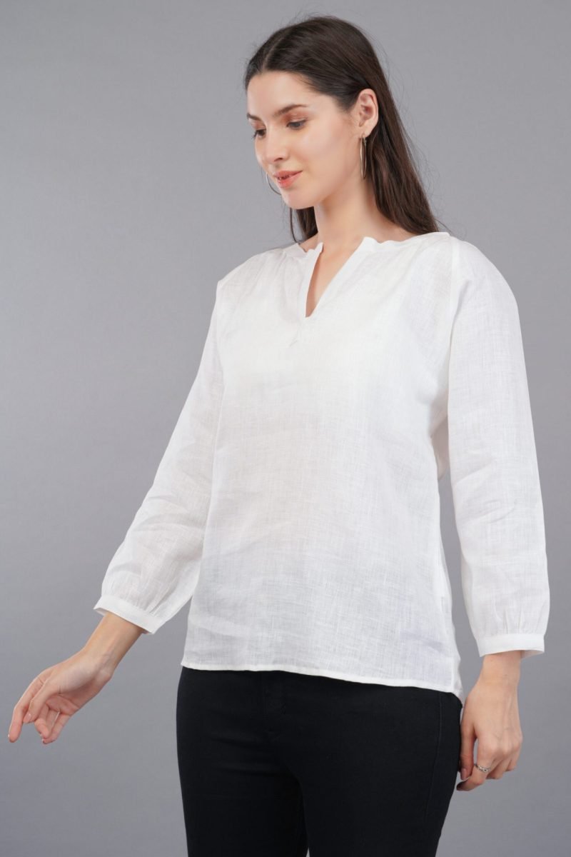 Bettina Linen Top - Image 2