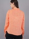 Berit Linen Orange Shirt - Image 3