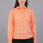 Berit Linen Orange Shirt