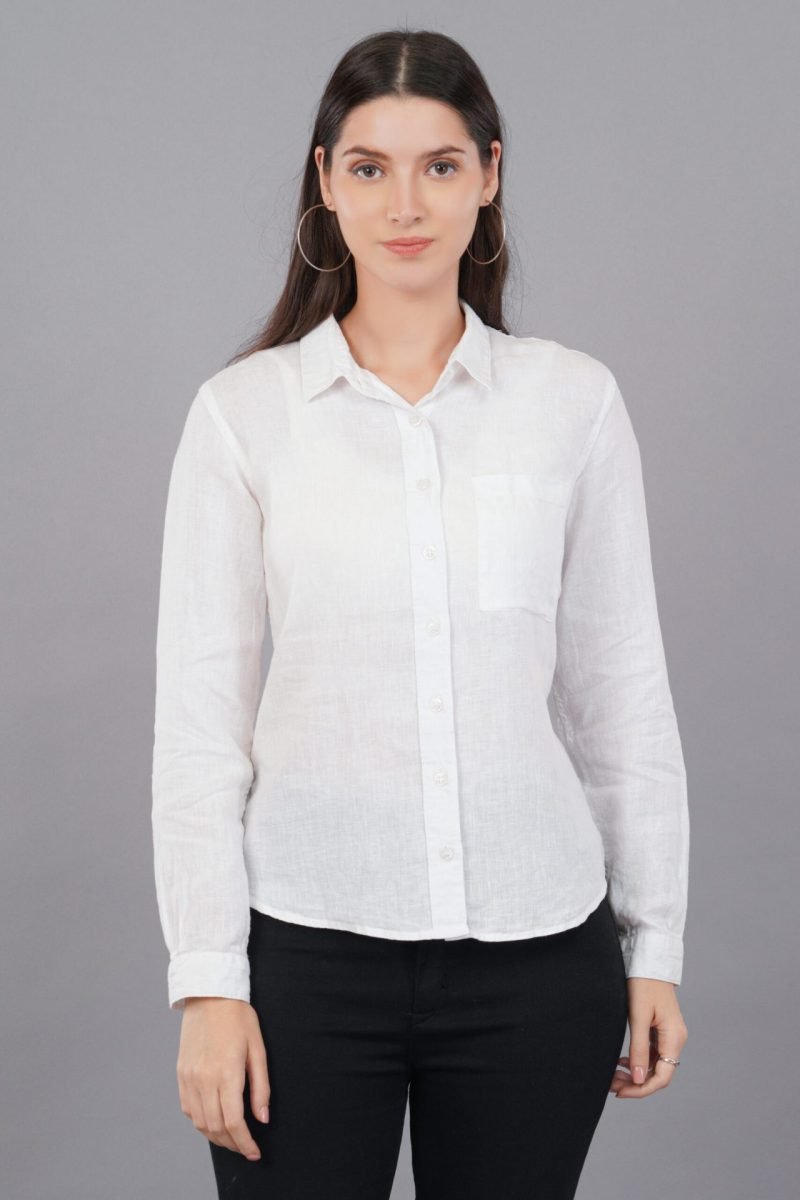 Berit Linen White Shirt
