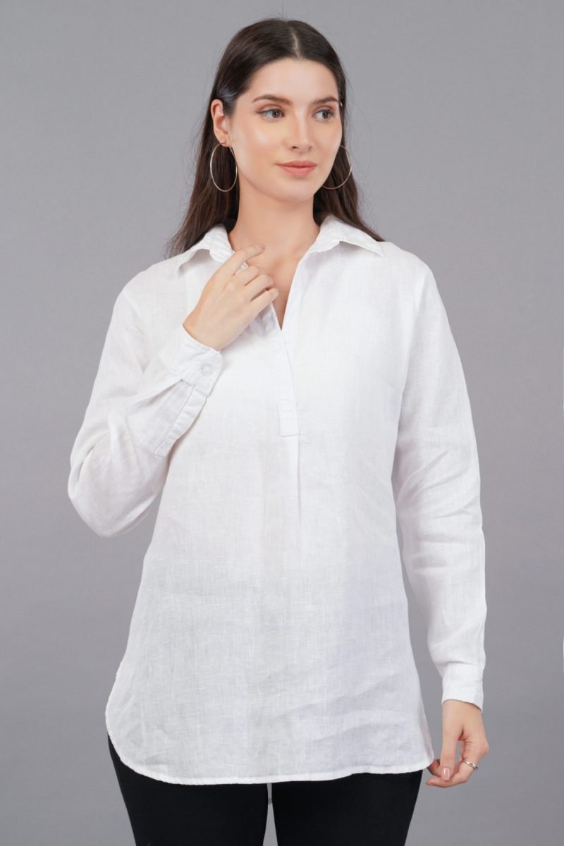 Anne Linen White Top - Image 5
