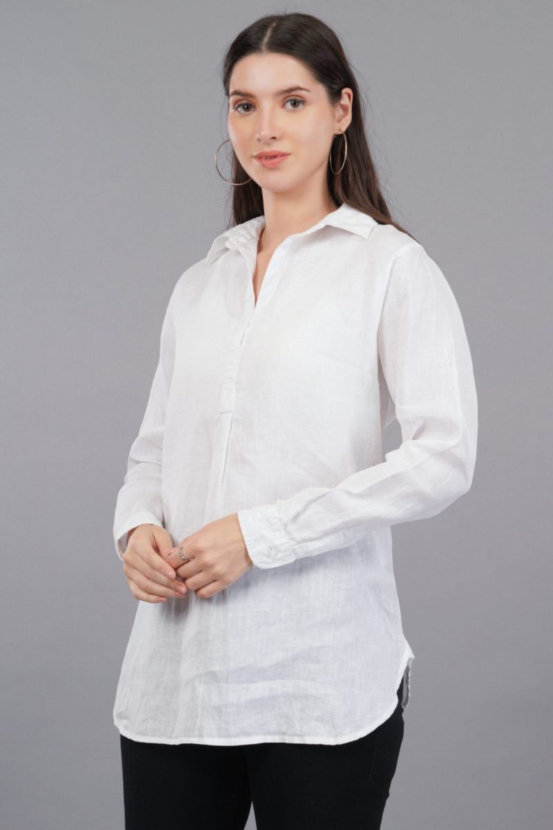 Anne Linen White Top