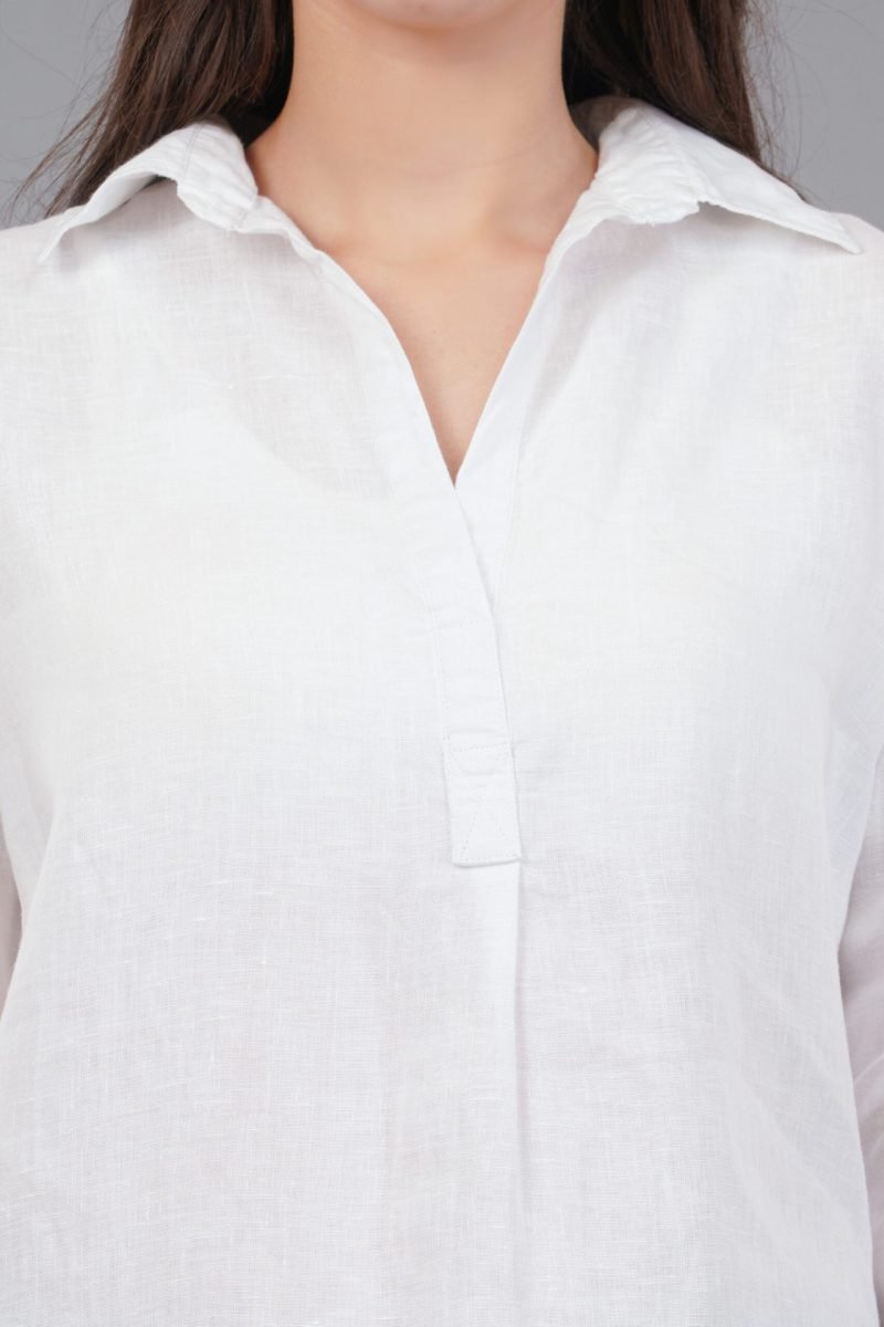 Anne Linen White Top - Image 2