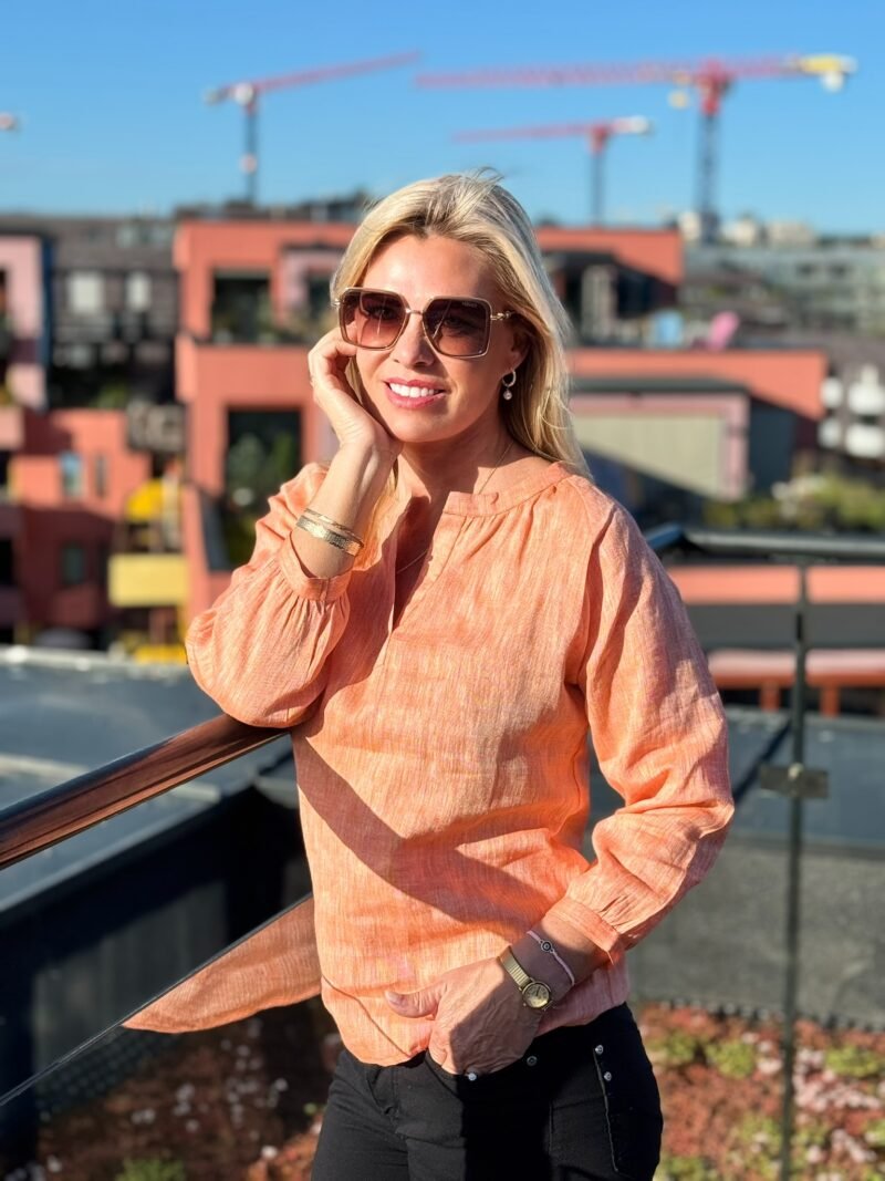 Bettina Linen Orange Top