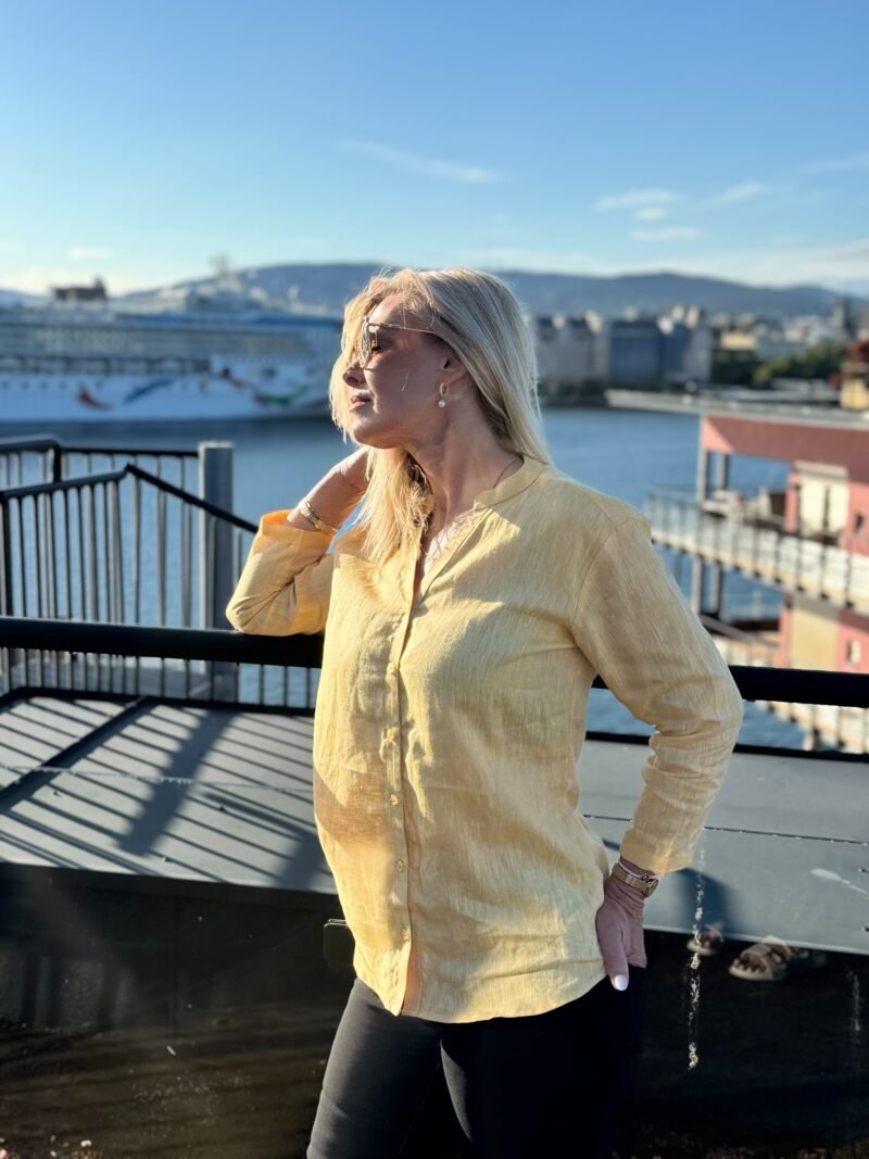 Bobbie Linen Yellow Shirt - Image 4