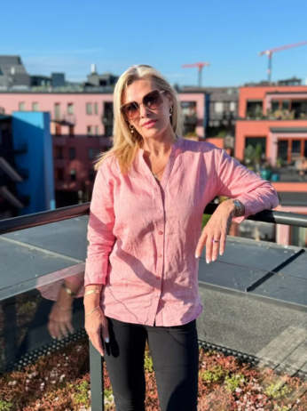 Red linen shirts for Women